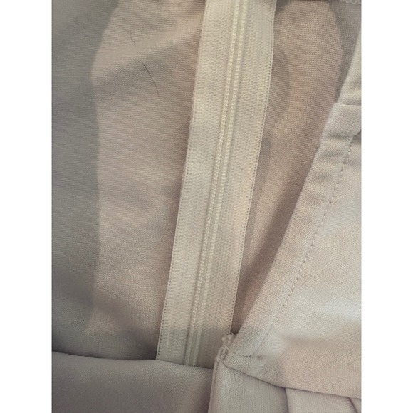 White Strapless Dress Ruched Bodycon Cocktail Party Dress - Picture 4 of 5